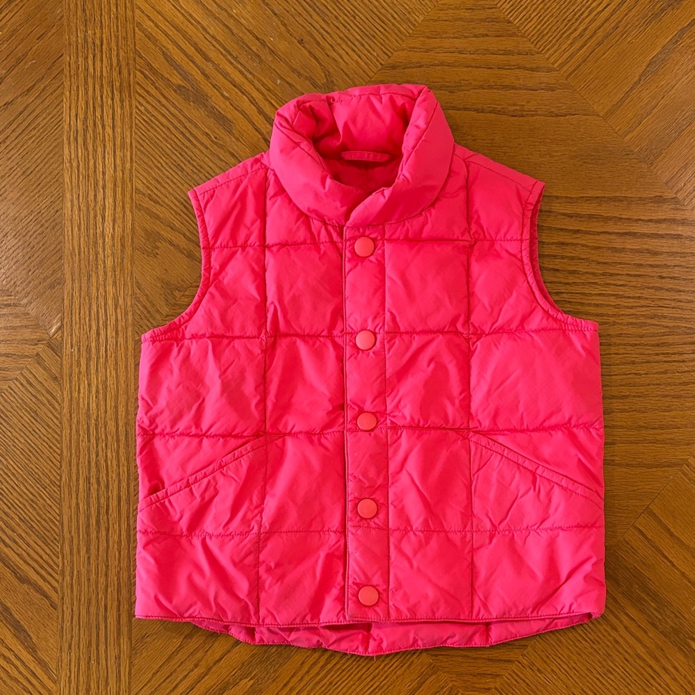 Lands' End Pink Puffer Vest
